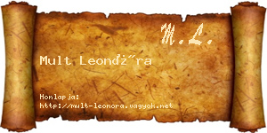 Mult Leonóra névjegykártya